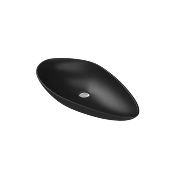 Επικαθήμενος Νιπτήρας Πορσελάνης 74x38cm Cerastyle Olive  071307-97 Μαύρο Ματ